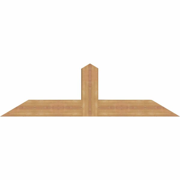 Ekena Millwork Portland Smooth Timber Gable Bracket, Western Red Cedar, 60"W x 17"H x 5 1/2"D x 5 1/2"F, 7/12 Pitch GBW060X17X0606POR00SWR - main